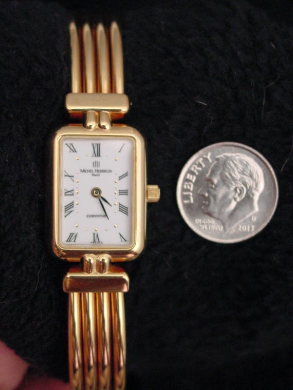 michel herbelin gold bangle watch
