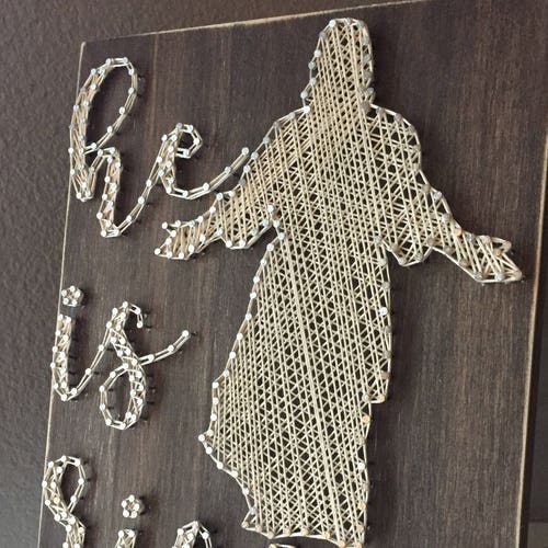 Cross String Art Etsy