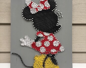 Mickey Mouse String Art Mickey Mouse Wall Art Nursery Etsy