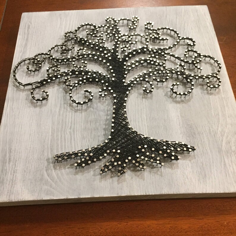 Family Tree String Art Tree Wall Art Home Decor Etsy