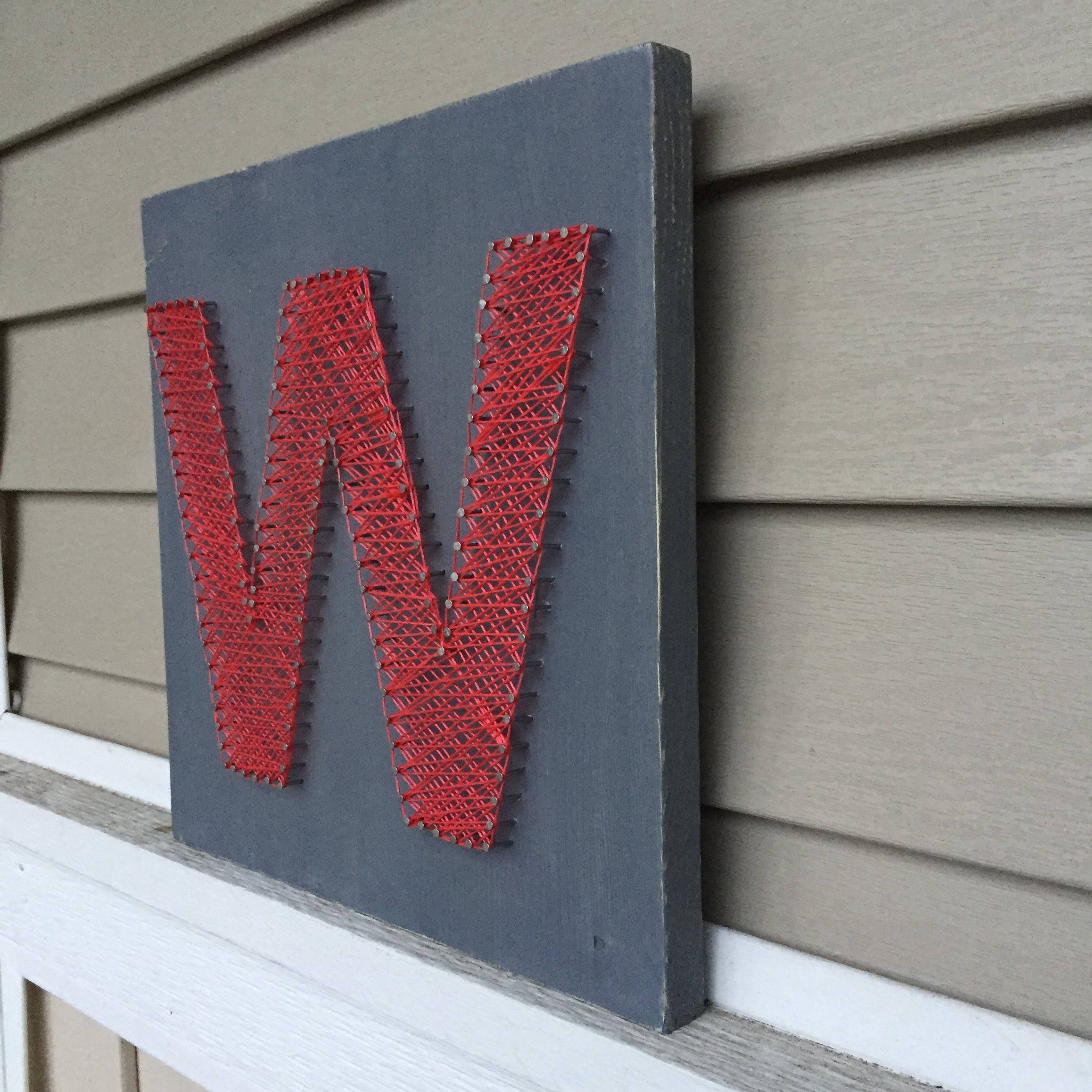 Letter Monogram String Art Letter Wall Art Initial String Etsy