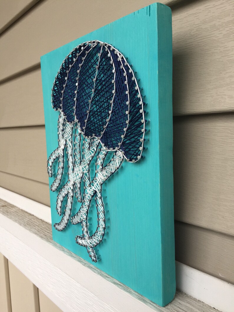 Jellyfish String Art Nursery Decor Home Decor Baby Etsy