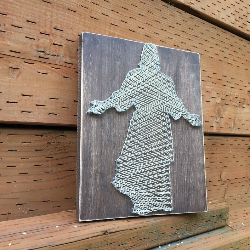 Christ Silhouette String Art Religious Wall Art Gift Etsy