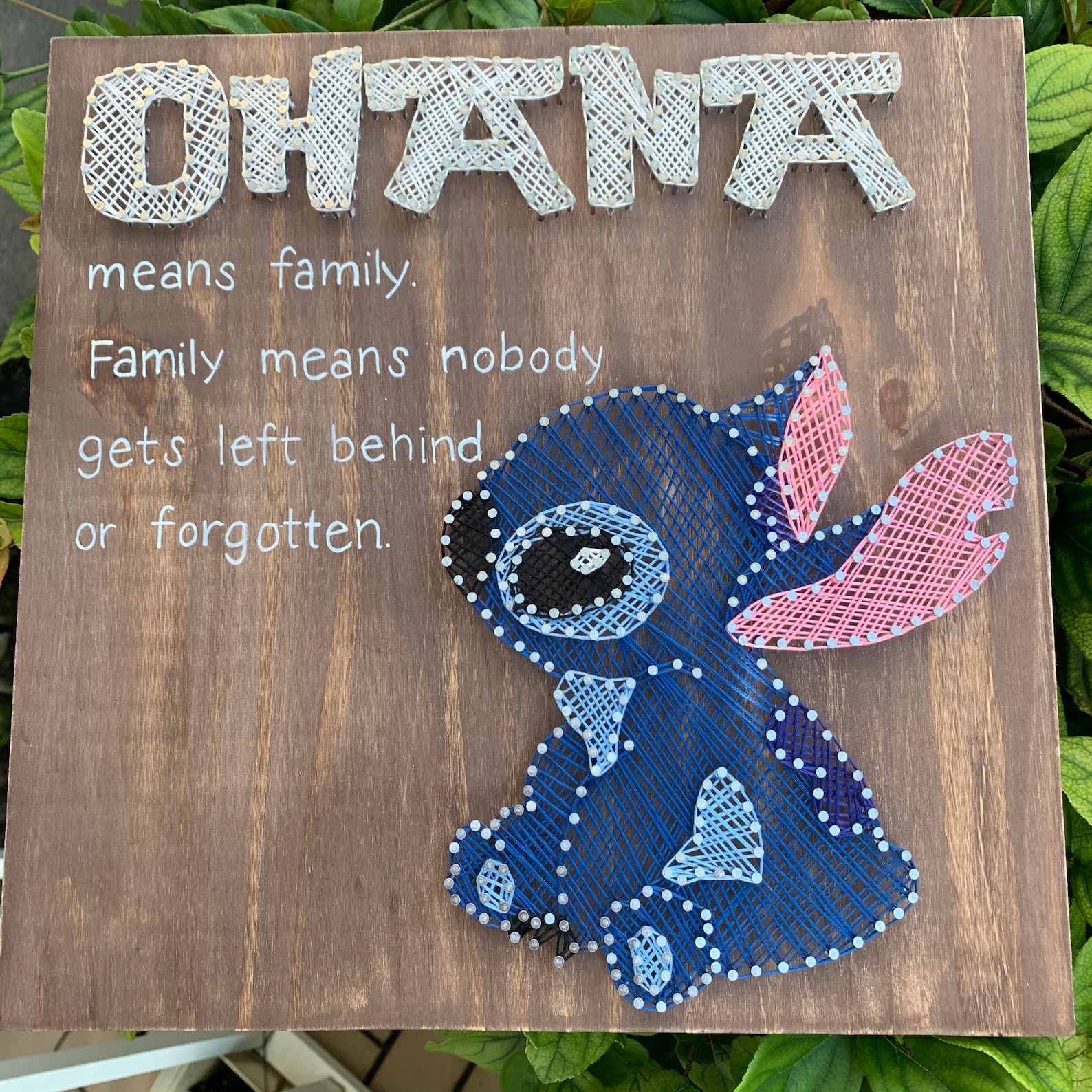 Ohana Means Family String Art Stitch String Art Home Decor Etsy