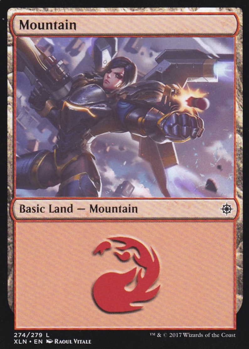 Custom Basic Land non-foil MTG card 1x Altered Art Mountain