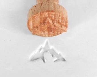 Mountain - SALE - Sanbao Wooden Stamp for Pottery Clay Ceramics