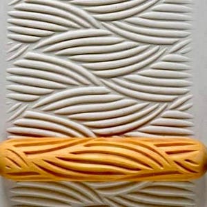 Big Woven - Big Hand Roller by MKM Pottery Tools - Clay Texture Roller, Pottery Hand Roller