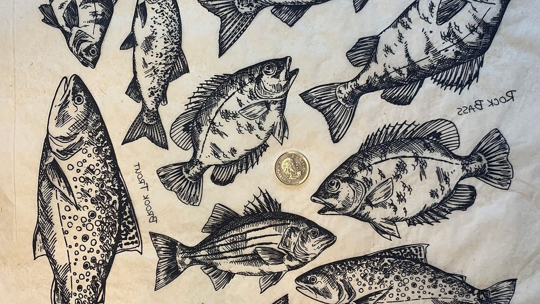 Anglers Dream 2 - Pottery Ceramic Underglaze Transfers - Ceramica - in ...