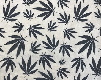 Mary Jane - X Large Ceramic Underglaze Transfer Sheet by Elan Transfers Cannabis Marijuana Leaves