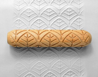 Arrow Leaf - Clay Texture Roller, Pottery Hand Roller  - Sanbao
