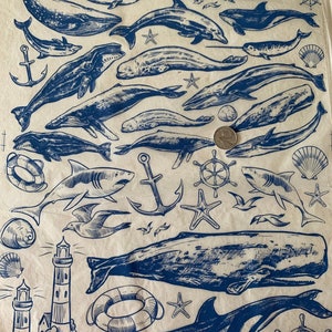 Whales - Pottery Ceramic Underglaze Transfers - Ceramica - in black or blue