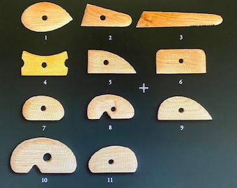 Wooden Pottery Ribs  Various Shapes and Sizes for Throwing Shaping and Smoothing