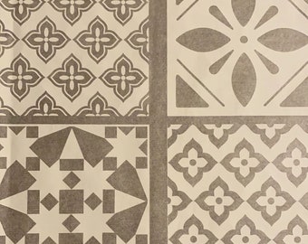 Moroccan Tiles B - X Large Ceramic Underglaze Pottery Transfer Sheet by Elan Transfers