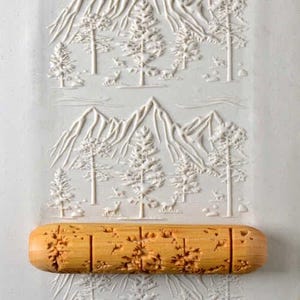 Muir’s Mountains - Big Hand Roller by MKM Pottery Tools - Clay Texture Roller, Pottery Hand Roller