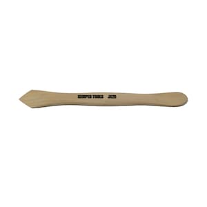 May include: A wooden tool with a pointed end and a rounded handle. The tool is labelled "KEMPER TOOLS JA20".