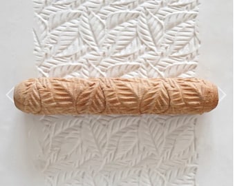 Leaf - Clay Texture Roller, Pottery Hand Roller  - Sanbao