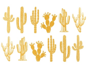 Cactus  - 22 karat Yellow or White Gold Luster Ceramic Overglaze Decal by Sanbao