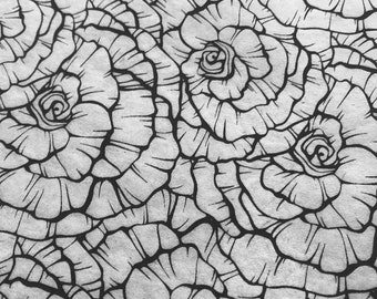 Roses - X Large Ceramic Underglaze Transfer Sheet by Elan Transfers