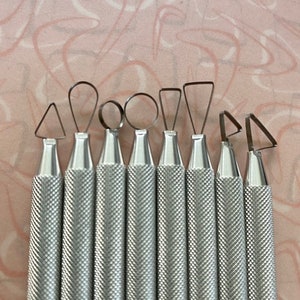 Mini Carving/Ribbon Trimming Tool Pottery Set of 8 tools