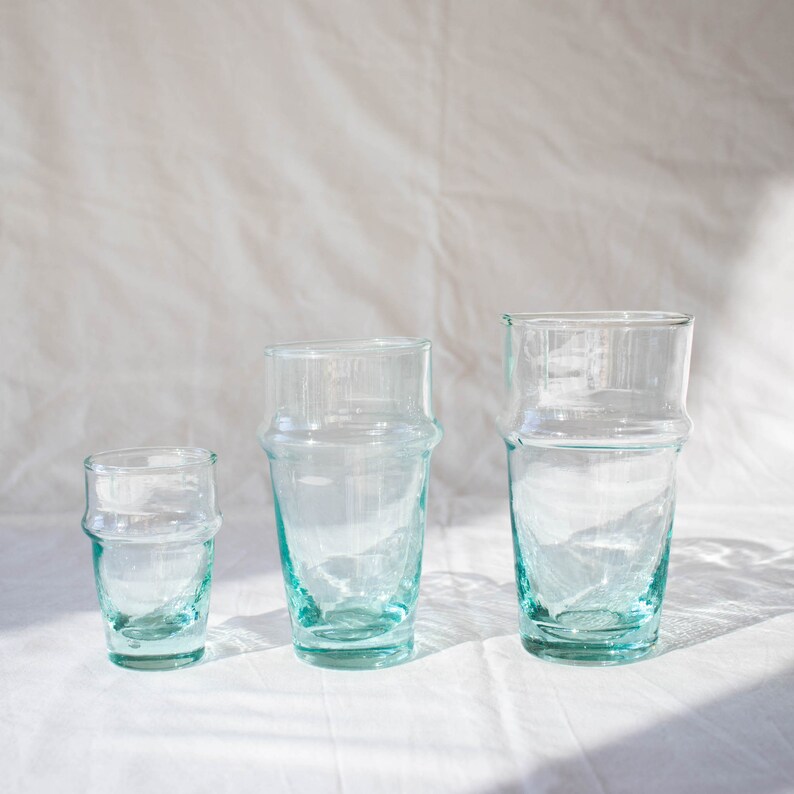 Beldi Drinking Glasses SET OF 6 Made from Recycled Glass Etsy