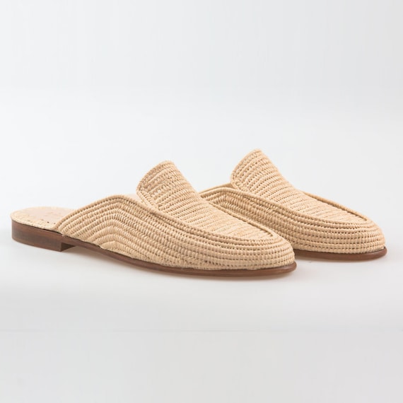 raffia mules