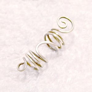 Dreadlock jewelry made of brass wire – Handmade and curved – Unique hair jewelry for dreadlocks