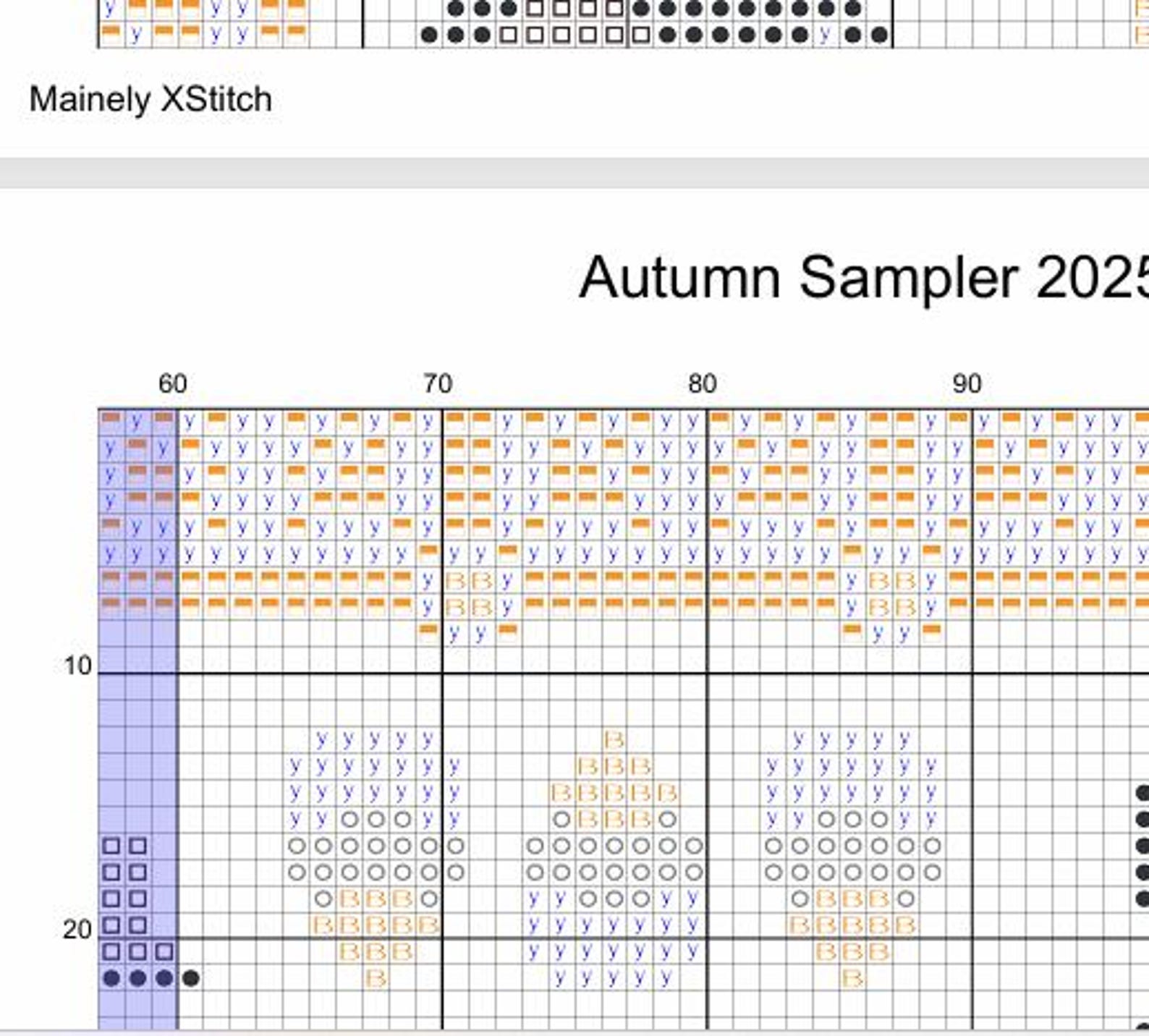 Autumn Sampler Cross Stitch Pattern PDF | Fall Embroidery Chart With ...
