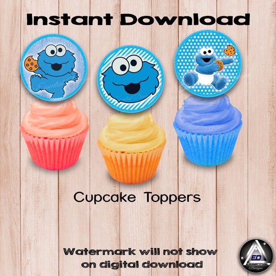 Cookie Monster Party Kit Baby Shower Cookie Monster Etsy