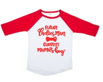Boys Valentine Shirt - Future Ladies Man Current Mama's Boy Tshirt