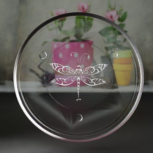 Etched Glass Personal Valet/Coin Tray