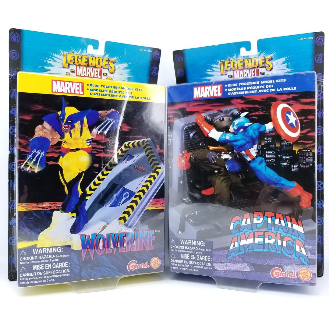 Factorysealed Vintage Marvel Legends 6.5 Glue Together Model Kit Lot