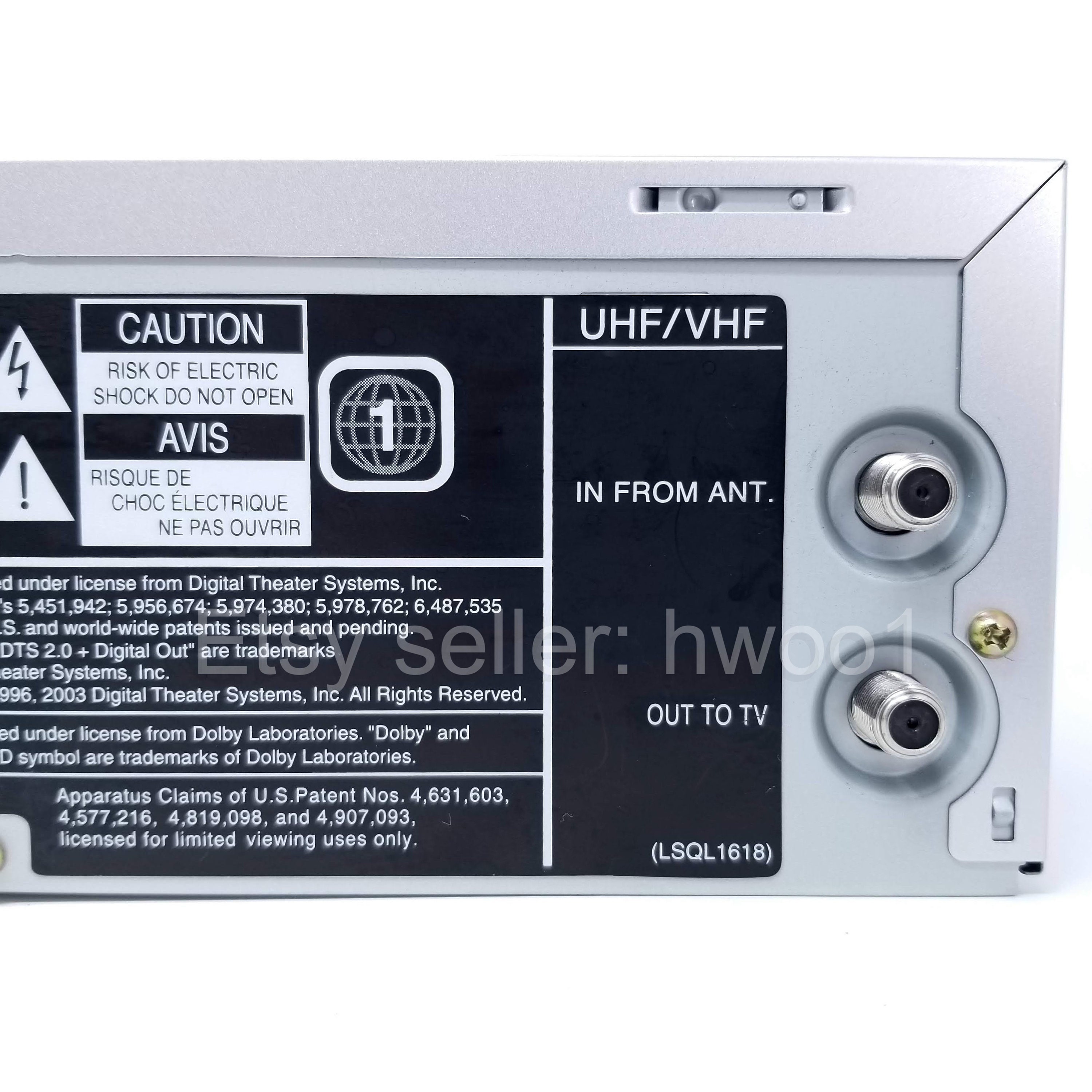 Panasonic DVD VCR Combo PVD4734S W/ Remote, Tested, Lens & Video Heads