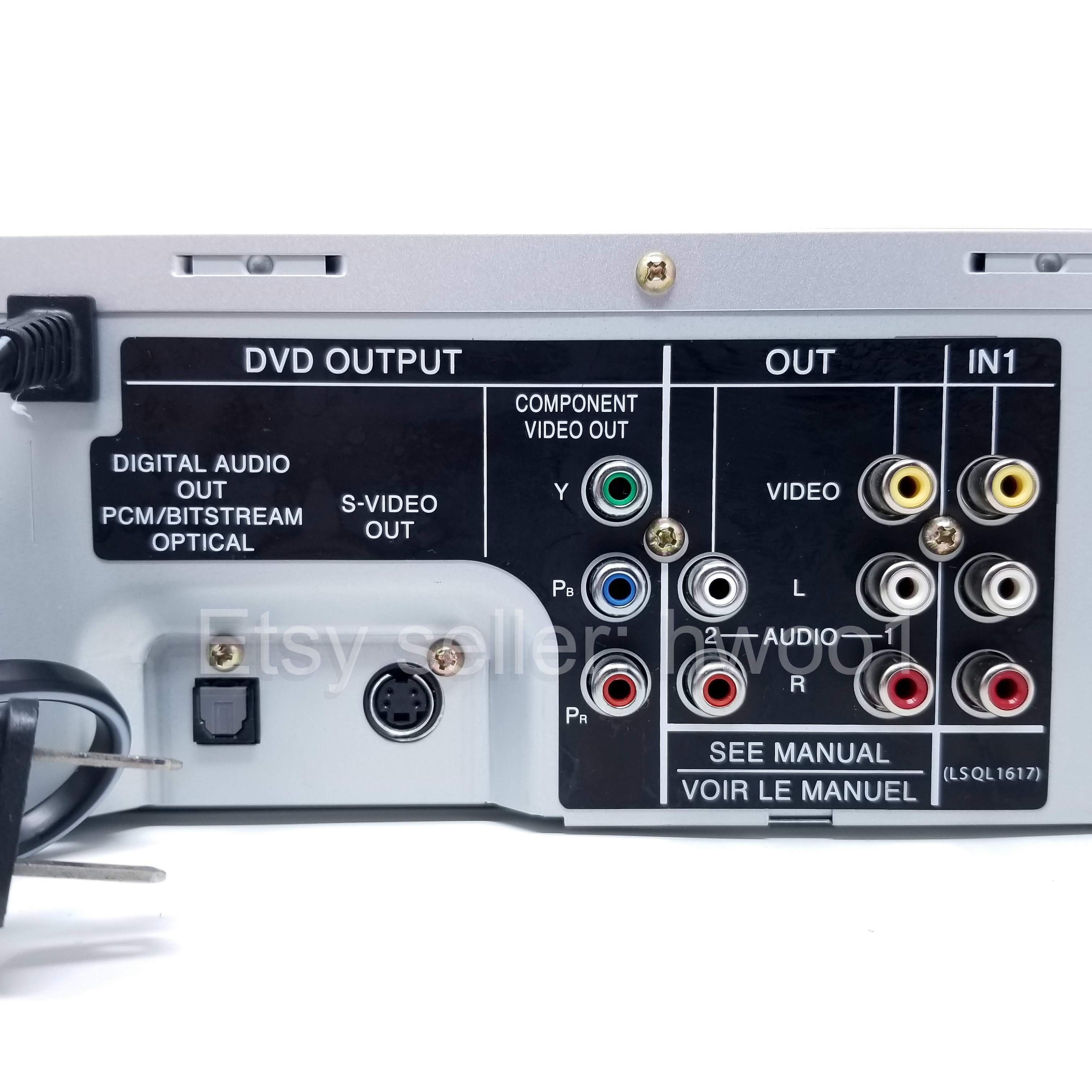 Panasonic DVD VCR Combo PVD4734S W/ Remote, Tested, Lens & Video Heads