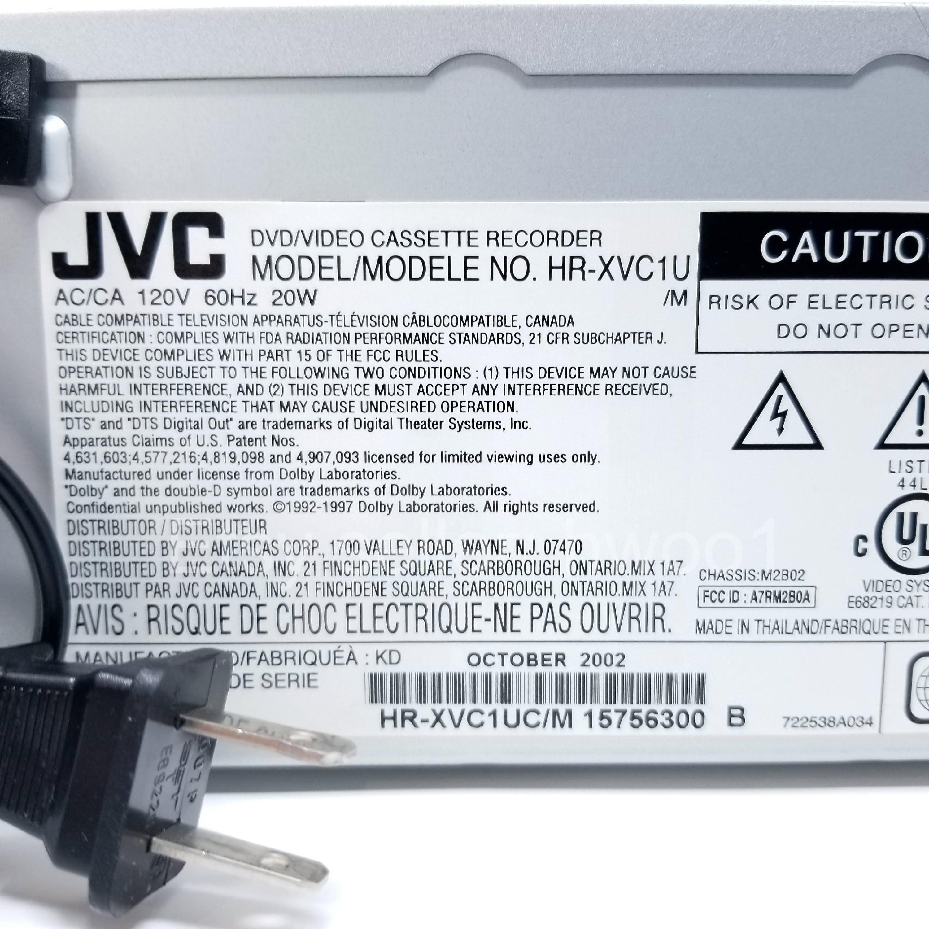 Combiné Magnétoscope VHS Lecteur DVD – JVC HR-XV1 OCCASION – LAVAUR AUDIO  VISUEL SERVICE