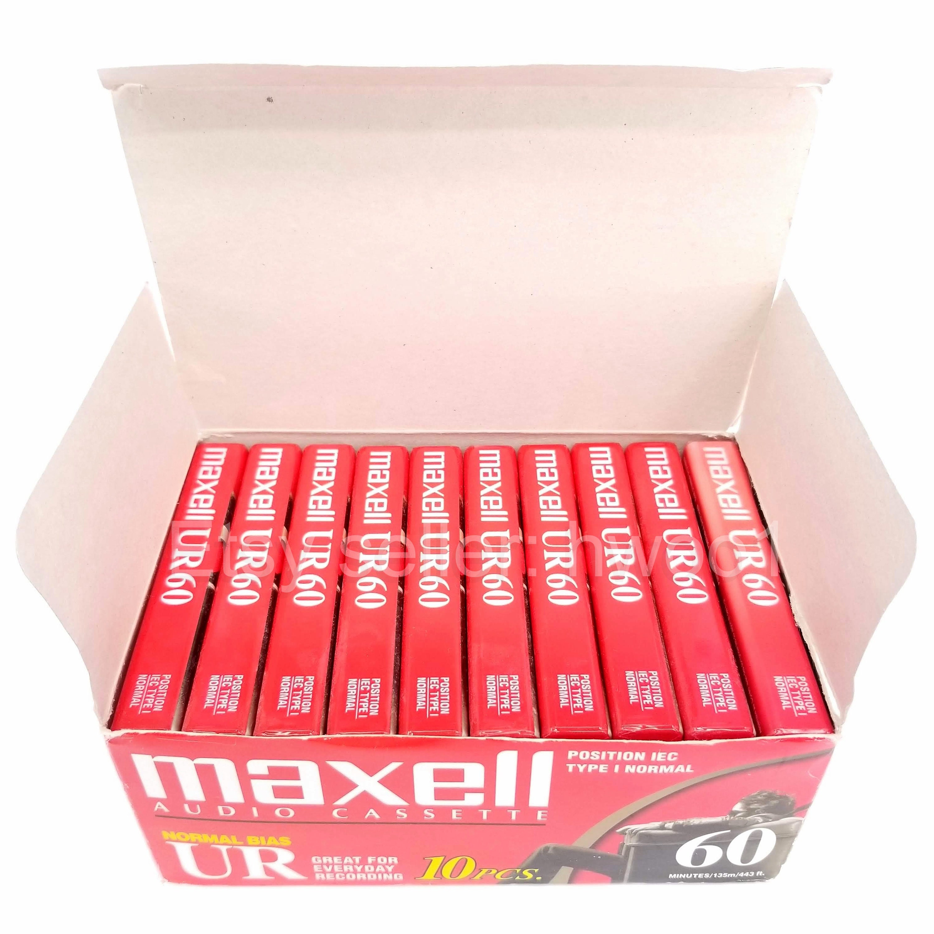 Lot de 8 cassettes audio Maxell UR 60 Normal Bias, neuves
