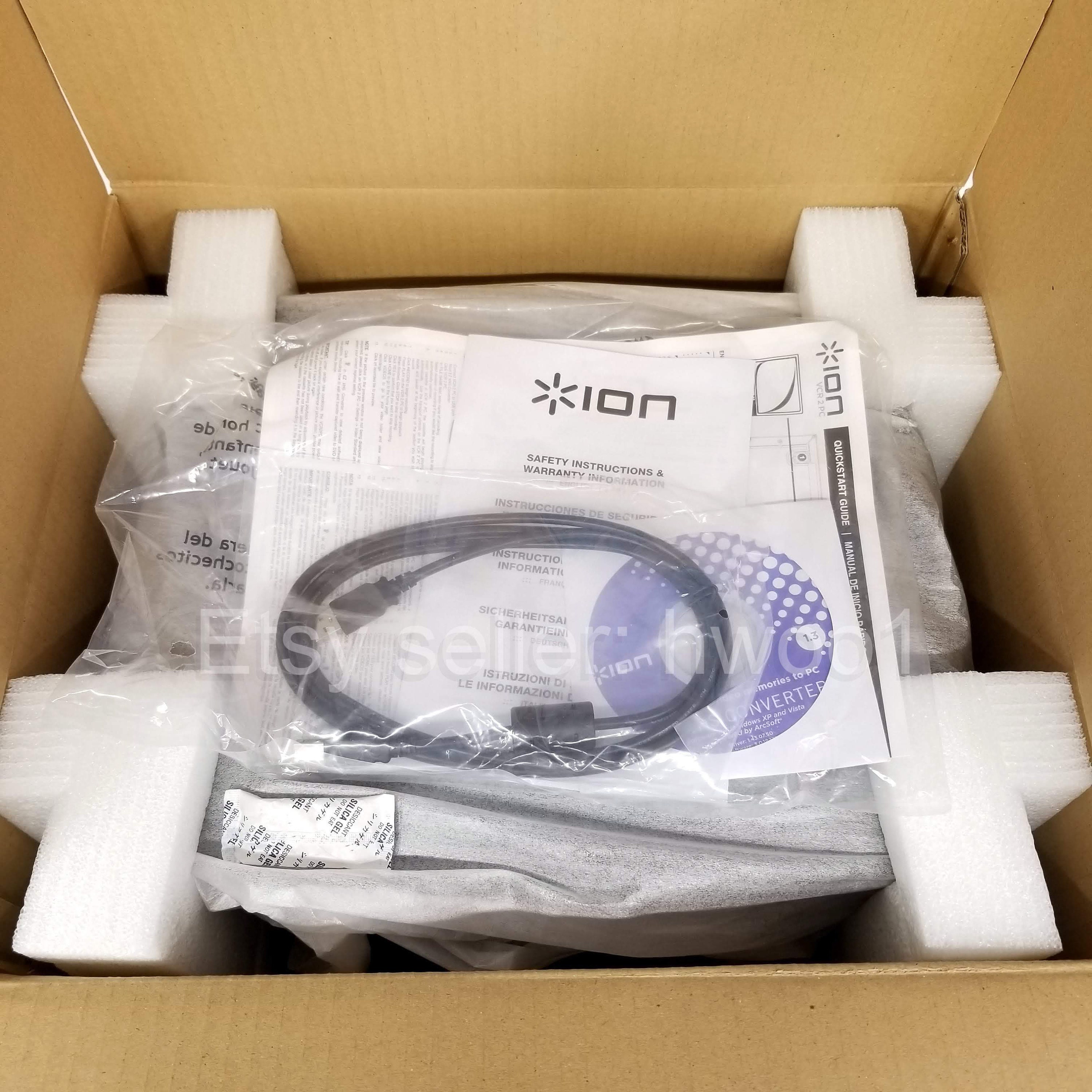 Ion Audio VCR 2 PC USB Vhs Video to Computer Converter, in Box Etsy