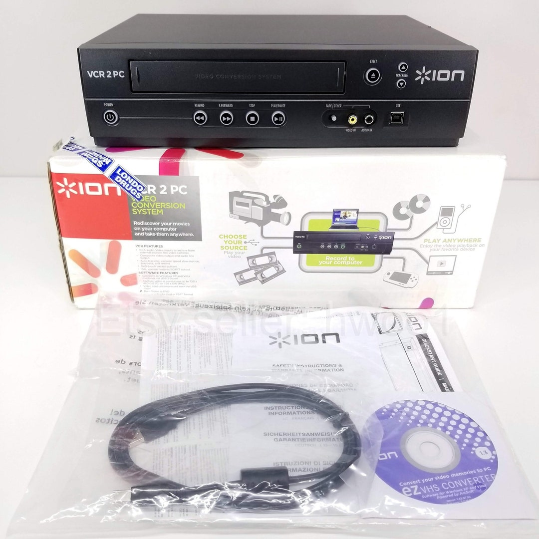 Ion Audio VCR 2 PC USB Vhs Video to Computer Converter, in Box - Etsy
