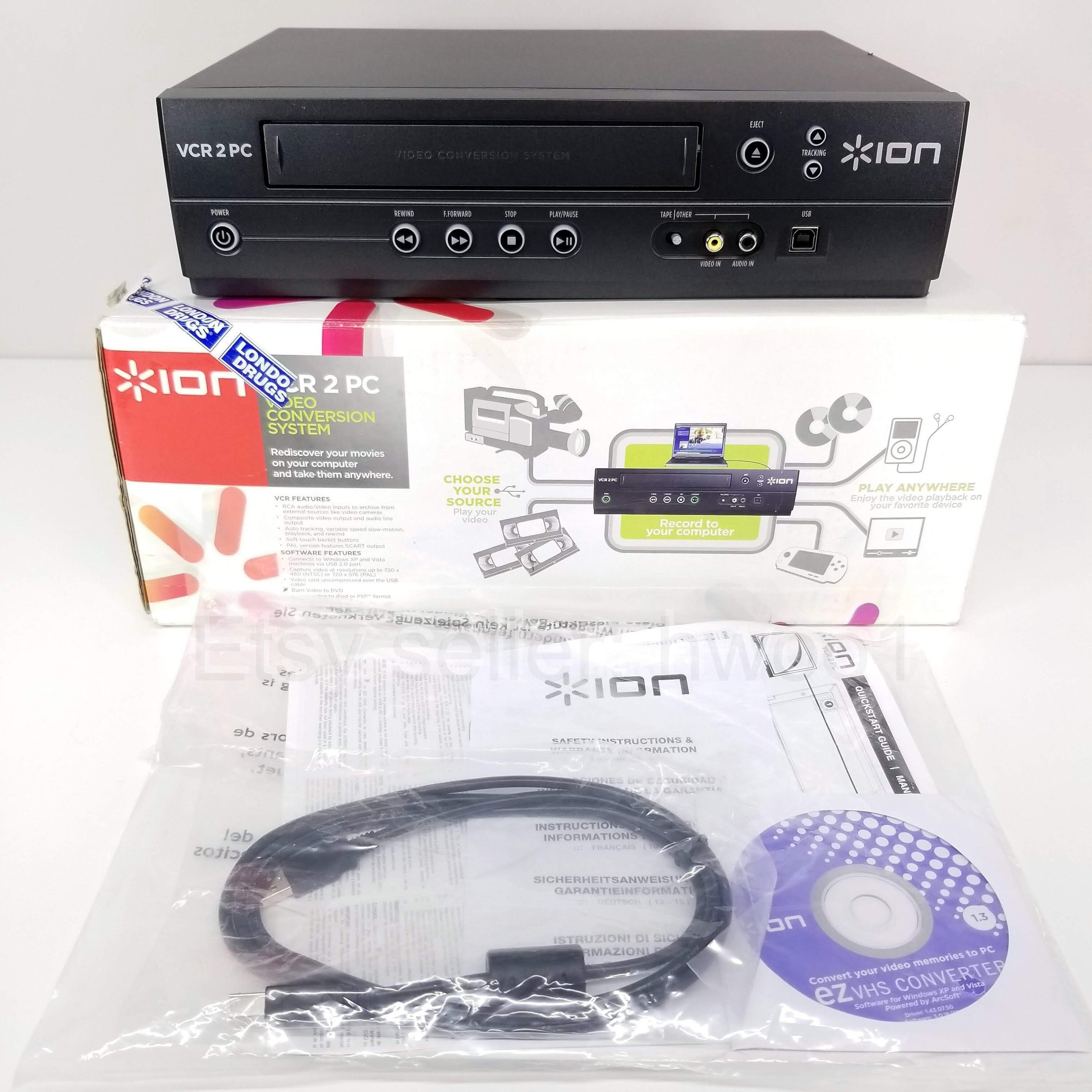 Ion Audio VCR 2 PC USB Vhs Video to Computer Converter, in Box Etsy