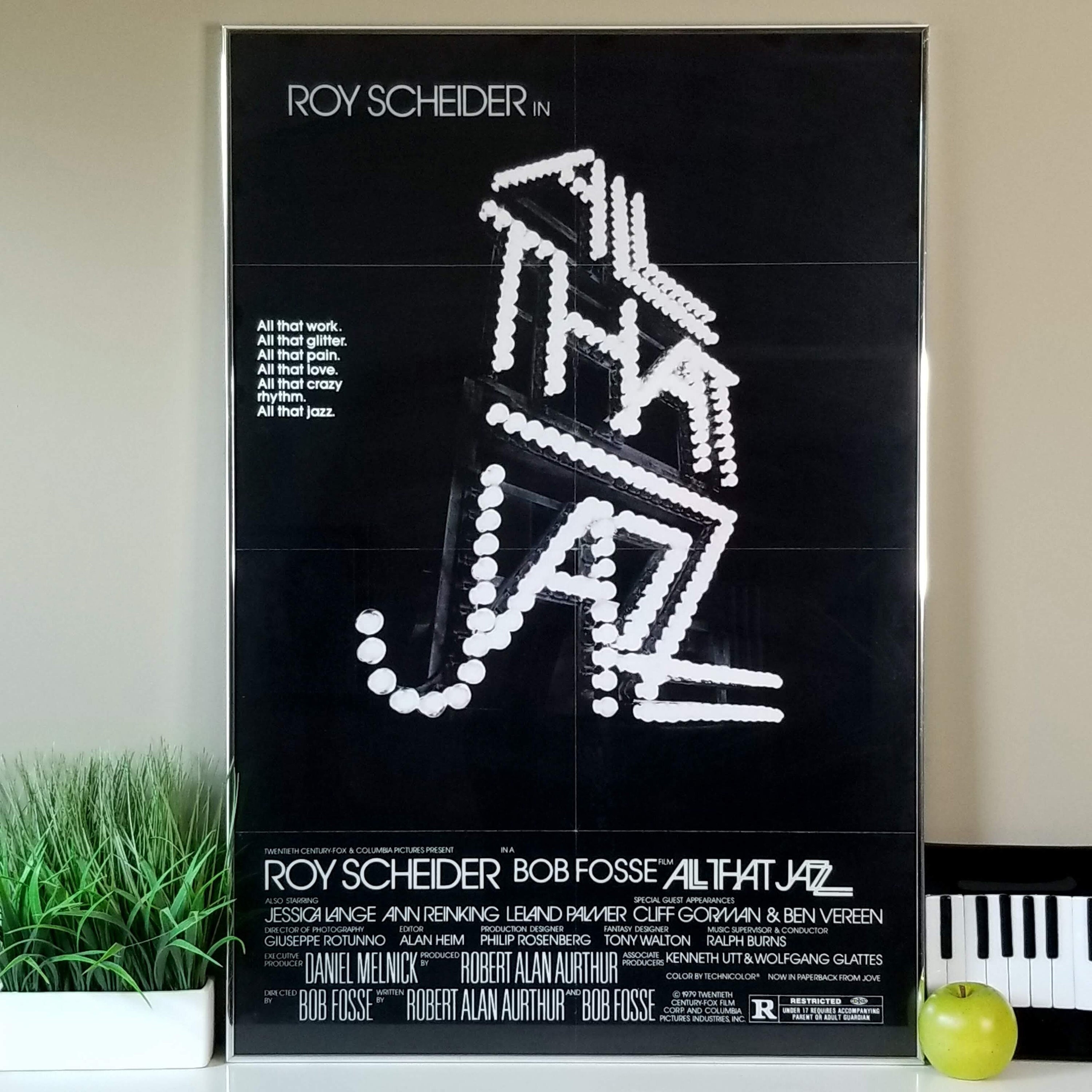 All That Jazz Original Movie Poster, Trimmed / Framed in Glass