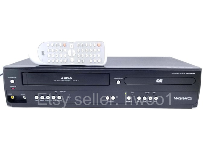 Magnavox DVD VCR Combo DV220MW9 W/ Remote, Tested, Lens & Video Heads