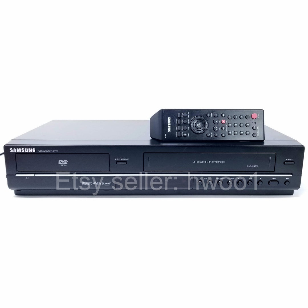 Samsung DVD VCR Combo DVDV6700 W/ Remote, Tested, Lens & Video Heads Cleaned, Tracks Lubricated