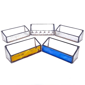 Lot de 5 x Porte-cartes de business en métal teinté à la main, Clean New in Box