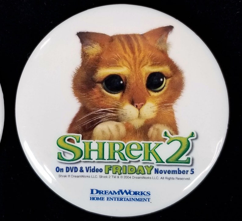 Shrek Button Shrek 2 Promotional Pinback Buttons 2.5