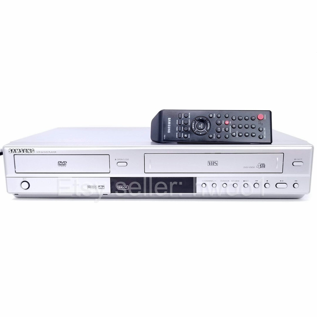 Samsung DVD VCR Combo DVDV5650 W/ Remote, Tested, Lens & Video Heads