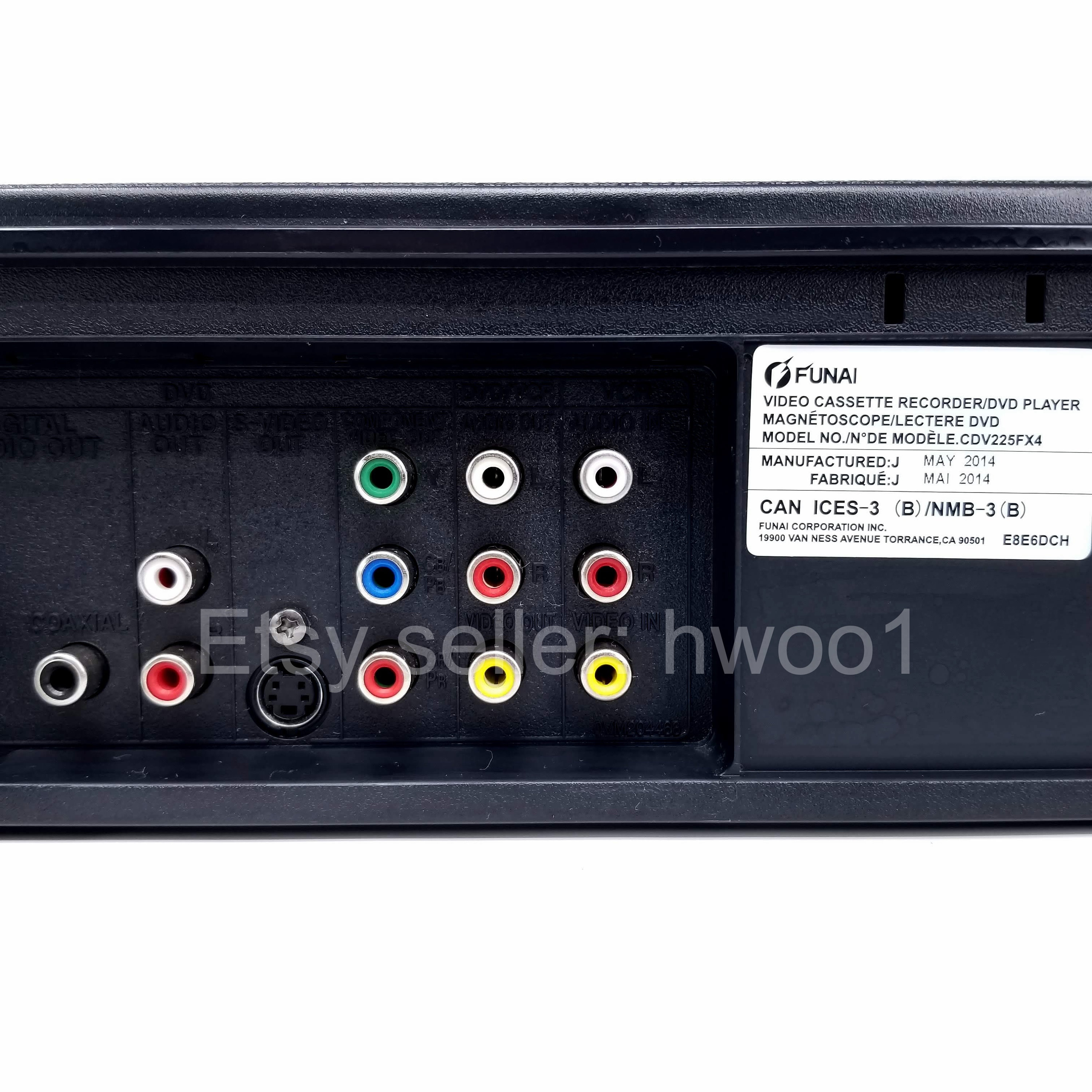 FUNAI DVD VCR Combo CDV225FX4 W/ Remote, Tested, Lens & Video Heads