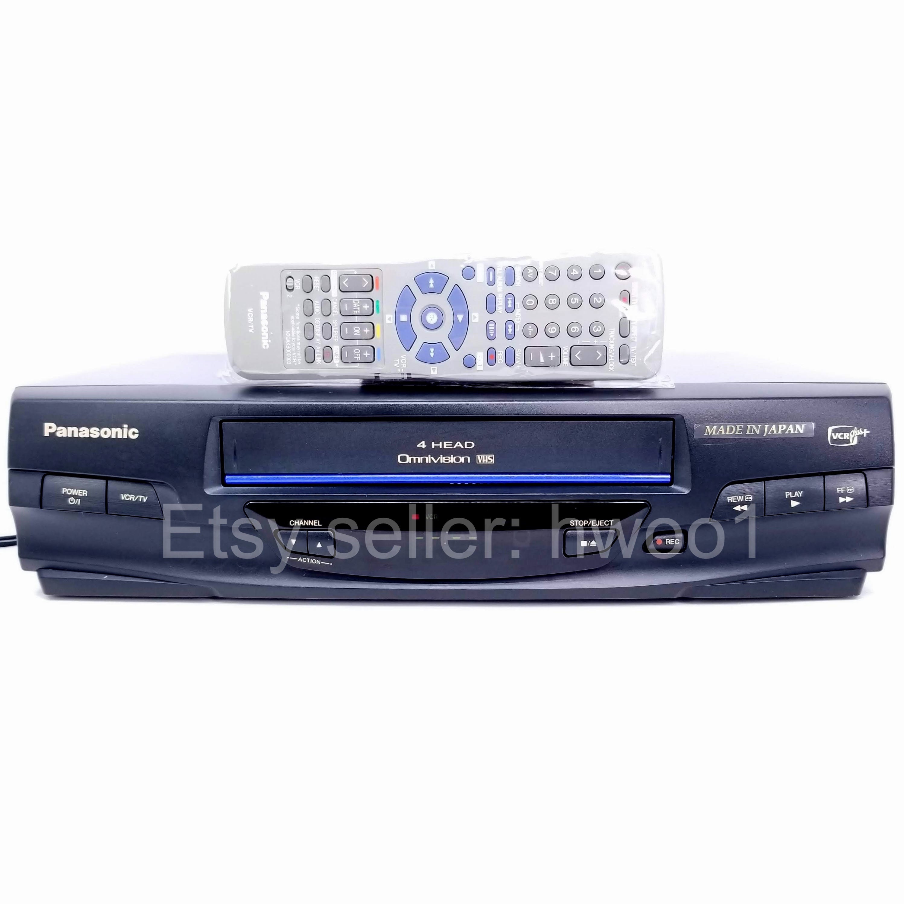Panasonic Mono VCR PV-V4020-K W/ Remote, Tape, AV Cables Panasonic Mono VCR PV-V4020-K W/ Remote, Tape, AV Cables