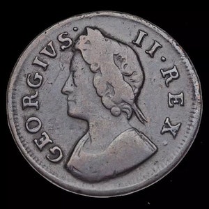 1739 George 2nd Great Britain Farthing Coin