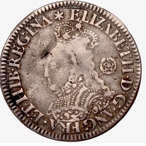 1562 Elizabeth I Sixpence Milled Issue, mm Star, S-2596