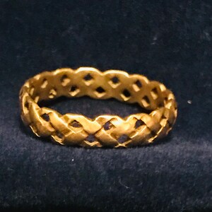 Vintage 10k Gold Weave Design Ring