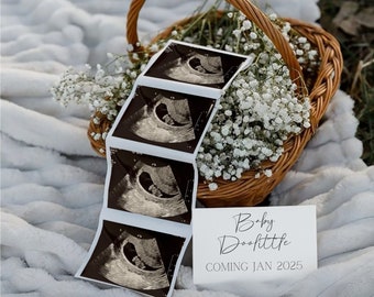 EDITABLE Spring Pregnancy Announcement | Pregnancy Announcement | Digital Boho Baby Announcement | Easter Baby Reveal CANVA